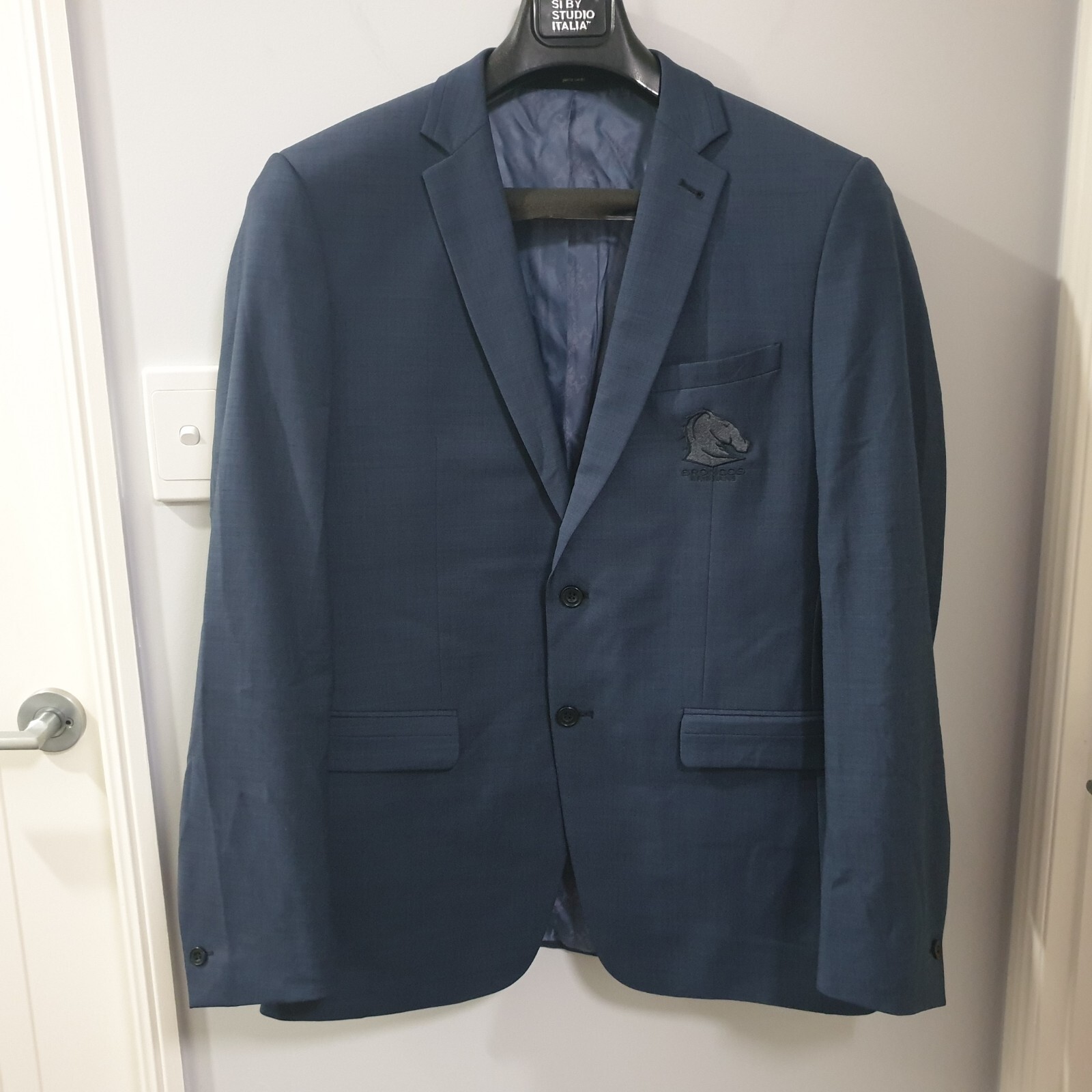 Brisbane Broncos Pierre Cardin Suit Jacket Slim Blue … Gem