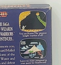 IronSword Wizards & Warriors II NES 1989 Box Manual Tested Acclaim Japan RARE