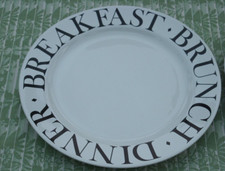 Whittard of Chelsea Black Script Dinner Plate  27cm