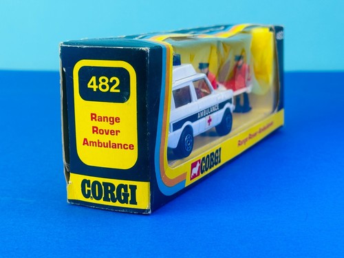 1:43 Corgi Toys #482 Range Rover Vigilant Ambulance RARE WHIZZWHEELS mib Original Box - Picture 2 of 18