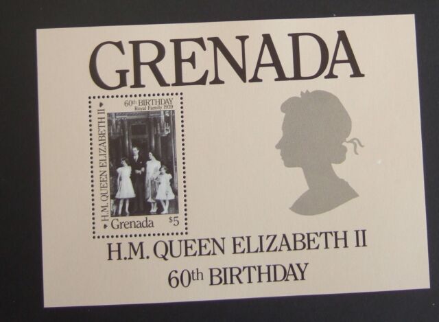 Grenada 1986 60th Birthday MS MNH UM unmounted mint