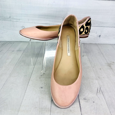 Diane von Furstenberg Womens Botswana Ballet Flats Pink Leather