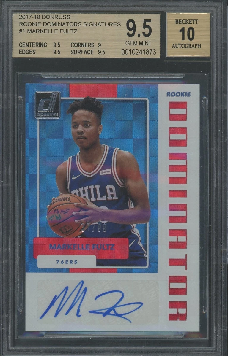 2017 Panini Donruss Markelle Fultz Autograph Rookie RC /49 #1 BGS 