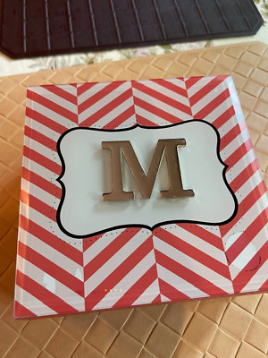 American Alelier Monogram Jewelry Box Lettter M New