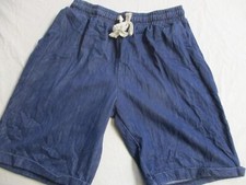 Womens blue drawstring shorts
