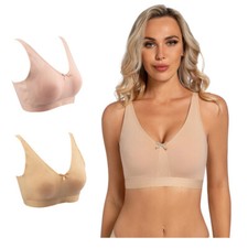 Wide Band Ladies Bras Sports Style Non-padded Brassiere Plus Size Soft Underwear
