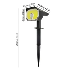2-in-1 Solar Powered 76 LED Spotlight Waterproof Outdoor Garden Yard Spot Lights