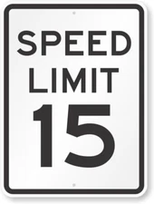 Aluminum Speed Limit Aluminum Weatherproof 8" x 12" Sign p00603