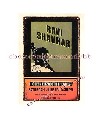 1967 Ravi Shankar performance Queen Elizabeth Theatre Vancouver Canada metal tin