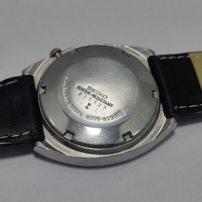 Vintage Seiko 5 Railway Time 6309-5230 Automatic Day/Date Japan