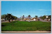 Vintage Postcard AZ Gila Bend Palms Mobil Inn c1970 ~6742