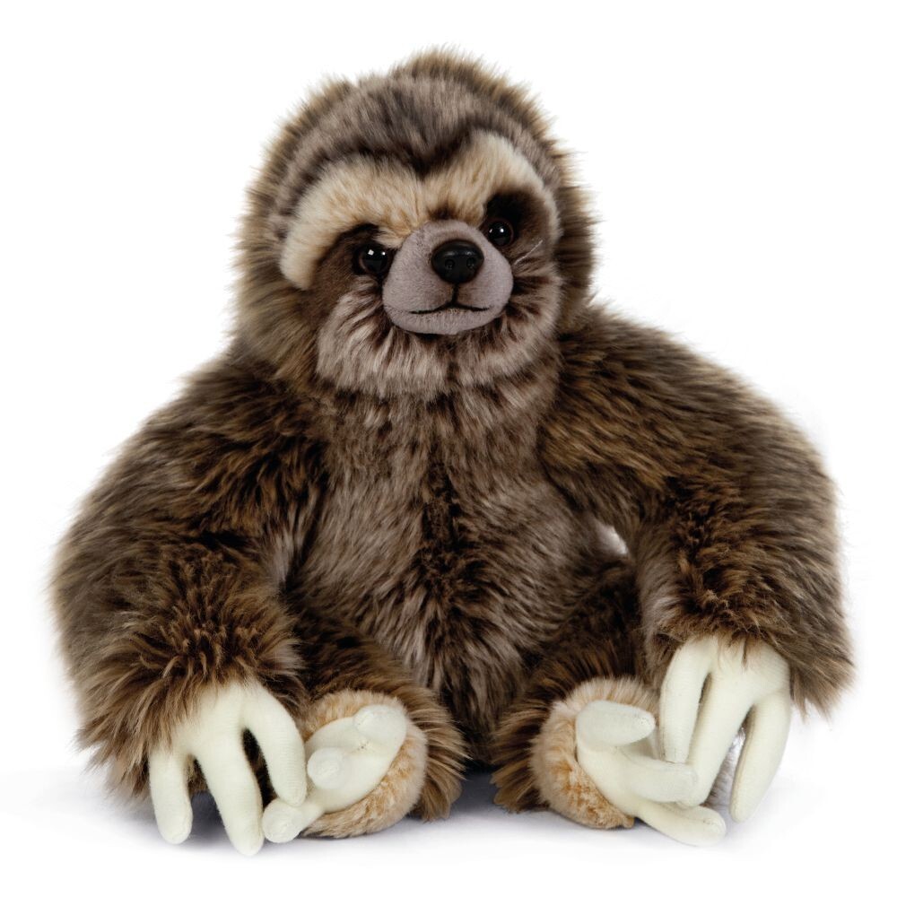 Sloth Plush Soft Toy Animal Teddy. by Living Nature. Wild Life Lover Gift. 25cm