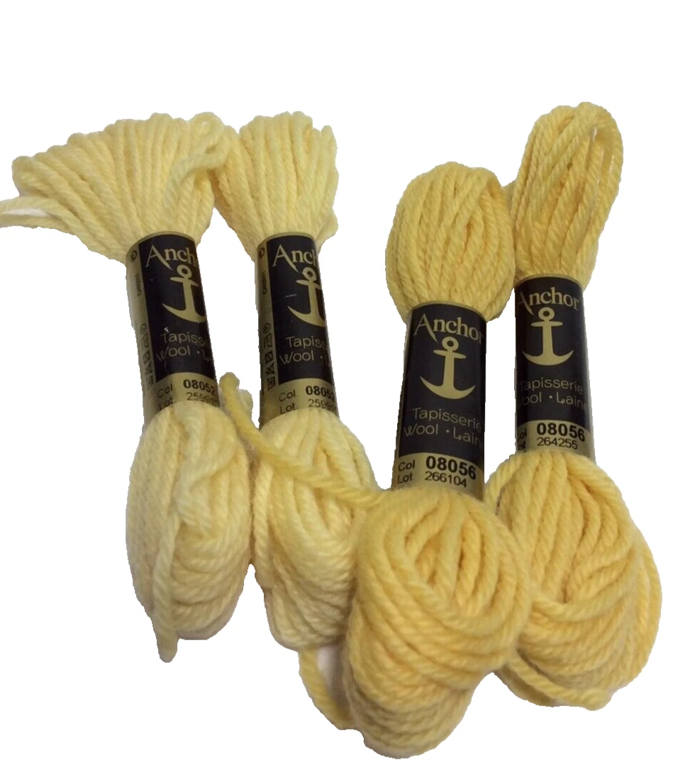 Anchor Tapisserie Wool Yarn 4 Skeins Yellows
