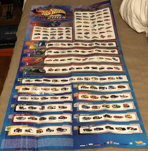 Huge 37” X 21” Hot Wheels 2004 First Edition Complete Series Poster Treasure Hun - Photo 2 sur 2