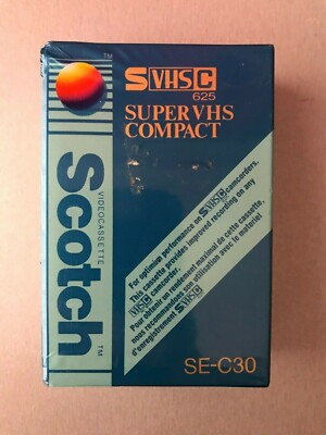 Scotch SVHS C - SVHSC Video Kamera Camcorder Kassette SP 30 LP60 min SE-C30 NEU 