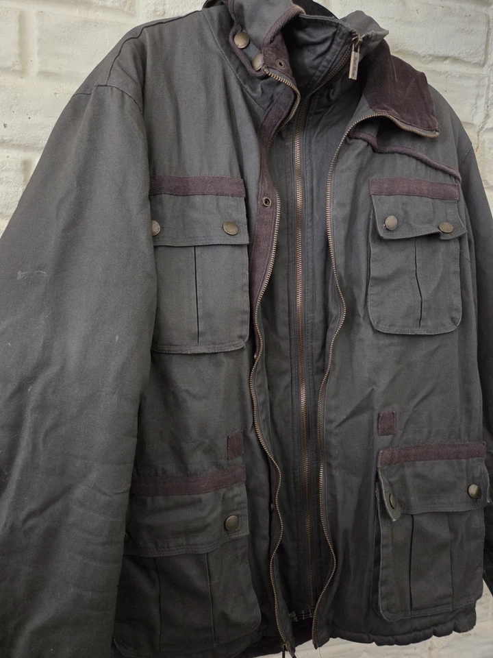 ENGLISH LAUNDRY RIDING TOURMASTER COAT PARKA LINED PLAID  Sz Medium  - Image 3 of 4