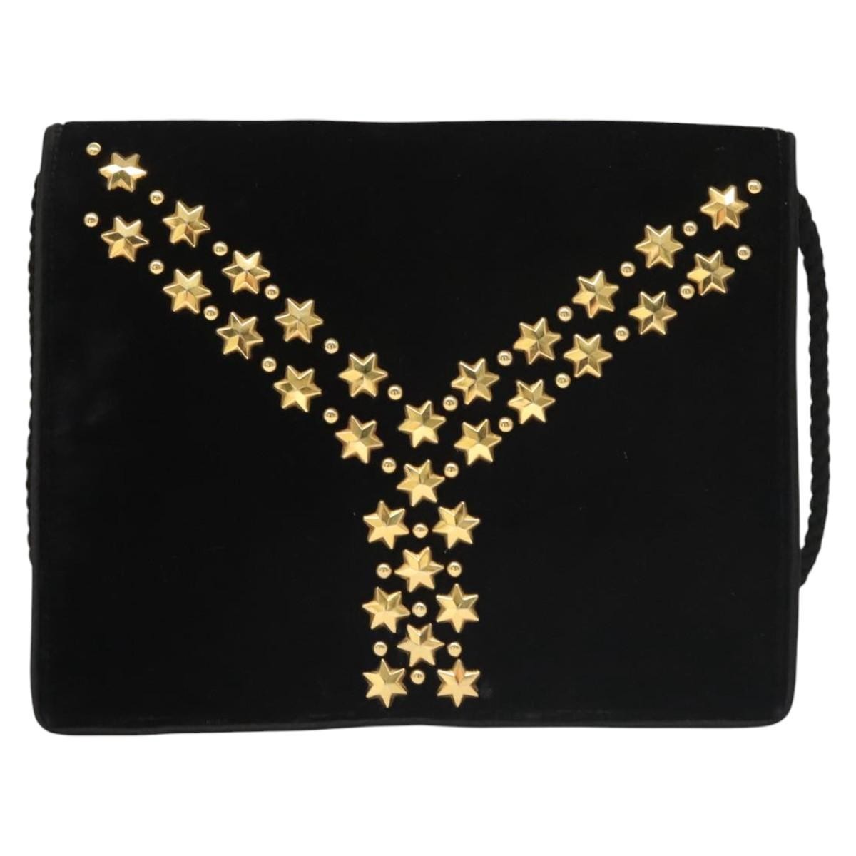 Borsa a tracolla Yves Saint Laurent in velluto nero autentica