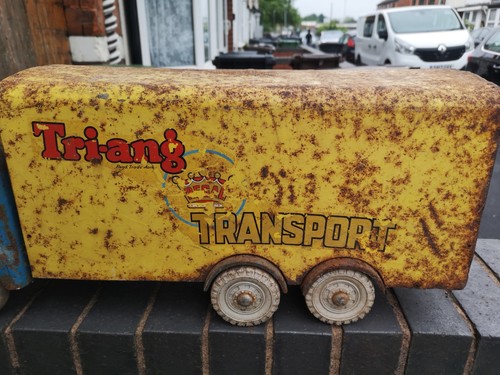 Camion Consegna Trasportatore Tri-Ang Grande Acciaio Pressato - Foto 18 di 20