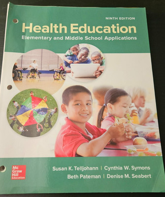 Health Education Elementary and Middle School Applications Loose Leaf  VERY GOOD