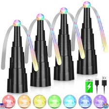 Fly Fans for Tables, Rechargeable Fly Fan Table Top Fan with LED Light, Fly