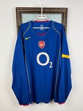 Arsenal Away football shirt 2004 Soccer Nike o2 Jersey Long Sleeve Gunners 2XL