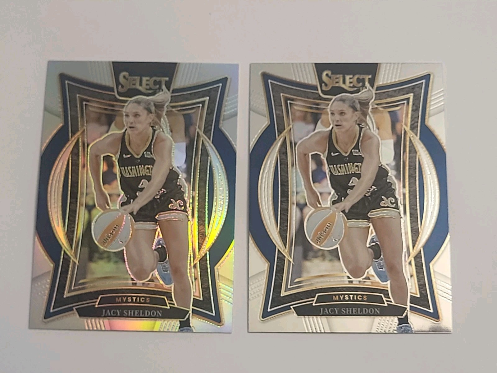 2025 Panini Select WNBA #73 Jacy Sheldon Silver Prizm + Base Mystics 