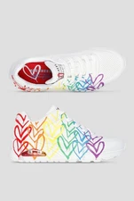 Skechers Street UNO - Full Of Love Goldcrown White Multi Athletic Lace Up Shoes