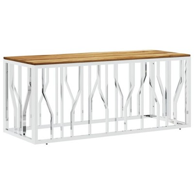 Coffee Table Accent Side End Table for Living Room Stainless Steel vidaXL