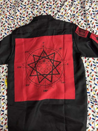 Seltenes Slipknot Langarmshirt mit Knopfleiste, Größe S, sieht aber aus wie Medium