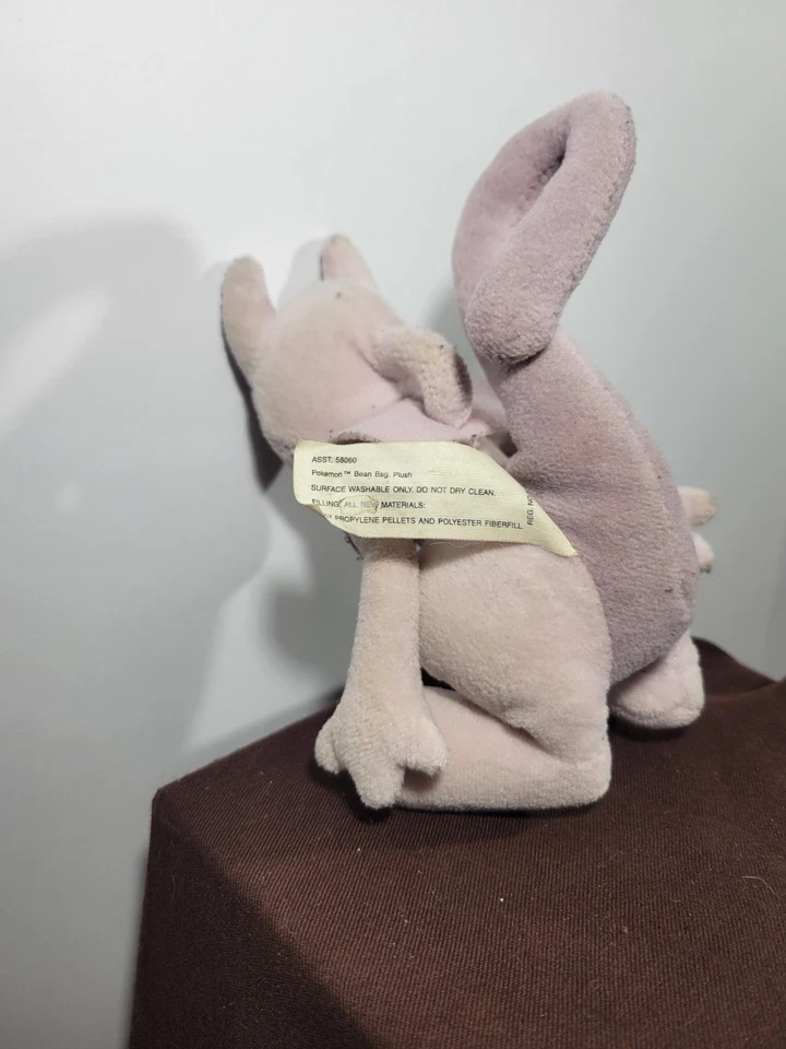 De colección 1998 Pokémon 6” Mewtwo #150 Gorro Peluche Hasbro Nintendo Sin Etiqueta Foto 4 de 4