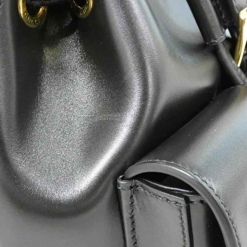Gucci Backpack Leather Black - image 5