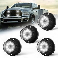 Led Hideaway Strobe Lights Kit Clear Emergency Light 14 Flashing 4pcs White