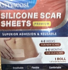 Dr. Maecost Silicone Scar Reducer Sheets 1.6"x120" Reusable Breathable Flexible