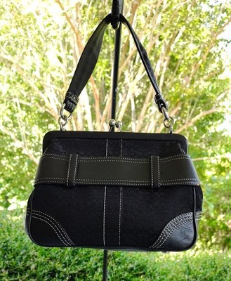 Coach 3649 SMALL Vintage Soho Y2K Black Leather & Signature C