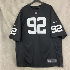 Nike Oakland Raiders Richard Seymour Black On Field Jersey #92 Men’s XXL