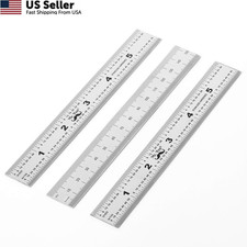 Machinist Ruler 3 Pack 6 Inch Stainless Steel Metric Imperial Precision Tool