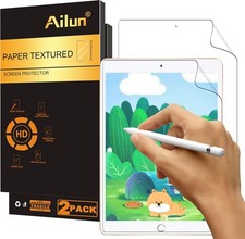 2 Pack Paper Textured Screen Protector for iPad 9/8/7, Anti Glare, Case Friendly