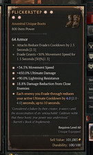 ☀️☀️☀️☀️DIABLO 4🔥SEASON 12🔥FLICKERSTEP BOOT🔥 4GA -PERFECT ASPECT