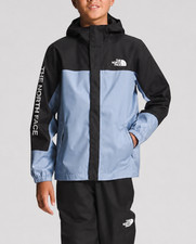 The North Face Boys Antora Rain Jacket Folk Blue Black Size XS 6 Waterproof Zip