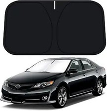 Windshield Sun Shade for 2012 Size: Silver  Black-Fit 2012-2017 Toyota Camry