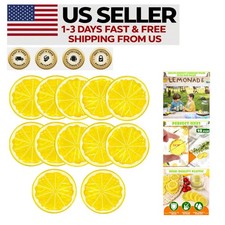 Vibrant 12Pcs Plastic Lemon Slices - Ideal for Home, Parties, and Birthdays