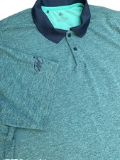 Adidas Golf Polo Shirt Mens 2XL Green Heather Short Sleeve Performance