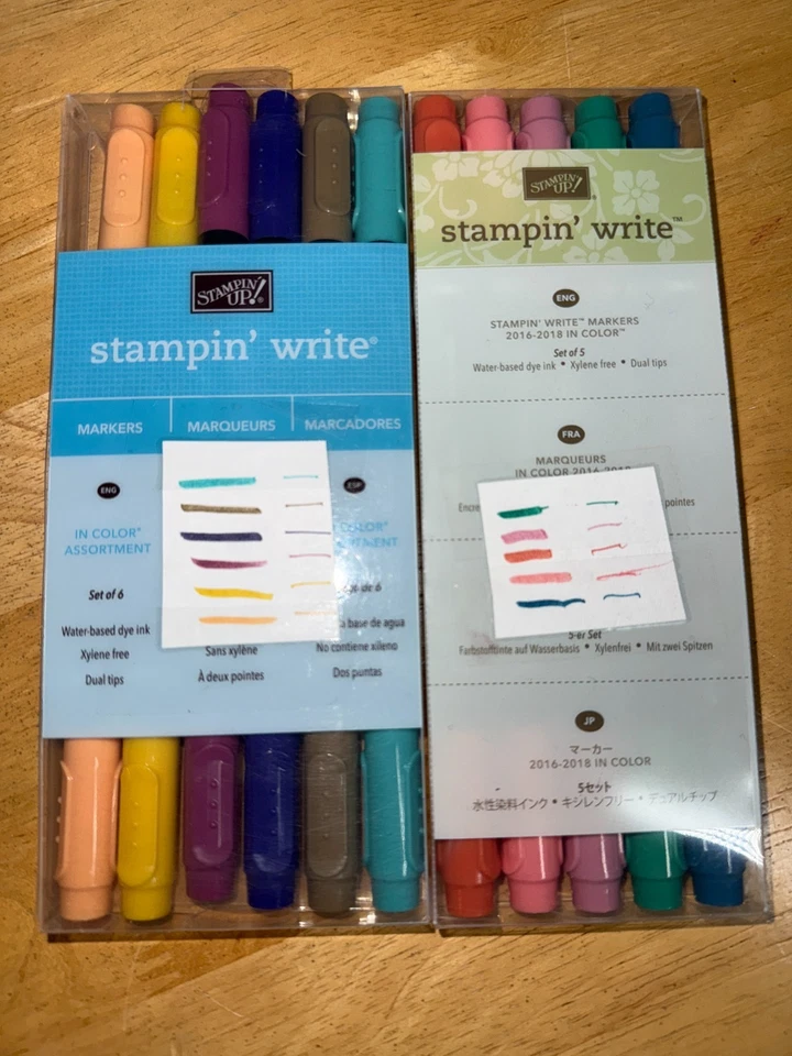 Stampin Up' 79 шт. лот маркеры для письма чернильные ручки с двойным наконечником кисть на водной основе тонкая - Изображение 4 из 4