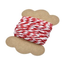 Thread Cord Macrame Cord Cotton Rope Braid String 6.2M/6 Yards Red White