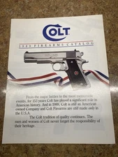 Vintage Colt Firearms Catalog - 1989 - 1st Year of Colt Delta Elite 10mm