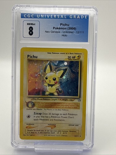 Pichu (Unlimited) graded CGC 8 for sale on eBay