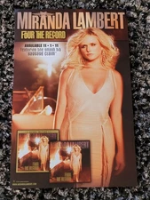 MIRANDA LAMBERT Four The Record 2011 US 11" X 17" 1 Side Promotional Poster VG