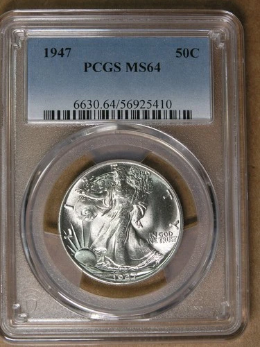 50C 1947 Liberty Walking Half Dollar PCGS MS64 Flashy! * AvenueCoin