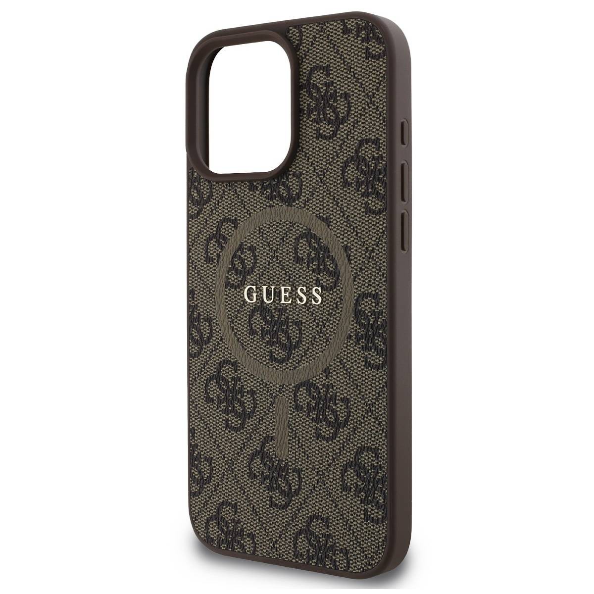 Coque Guess iPhone 16 Pro Max Marron avec Motifs Imprimés 4G - 3