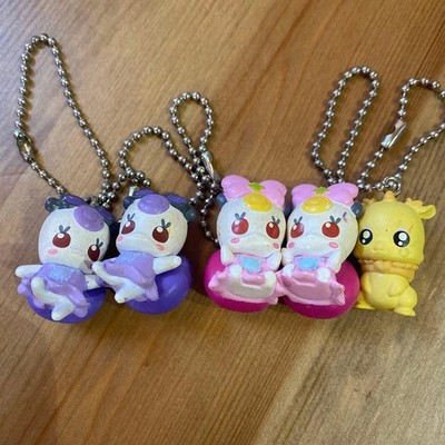 Pretty Cure Schlüsselanhänger Set süße Figuren rosa lila gelb Precure Lot
